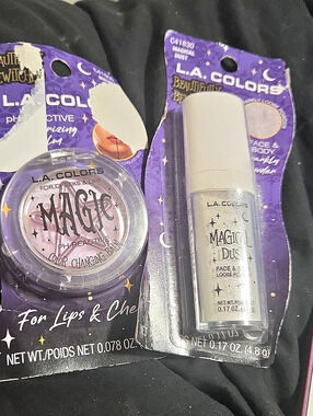 L.A. Colors Magical Dust and Magic Color Changing Balm Face Hilighter Bundle Nwt